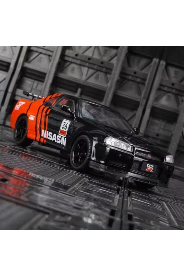 Scn Toys Nissan Skyline Gtr R34 1:24 Ölçek Diecast Model Araba Açılan Kapılar Modifiyeli - Image 1