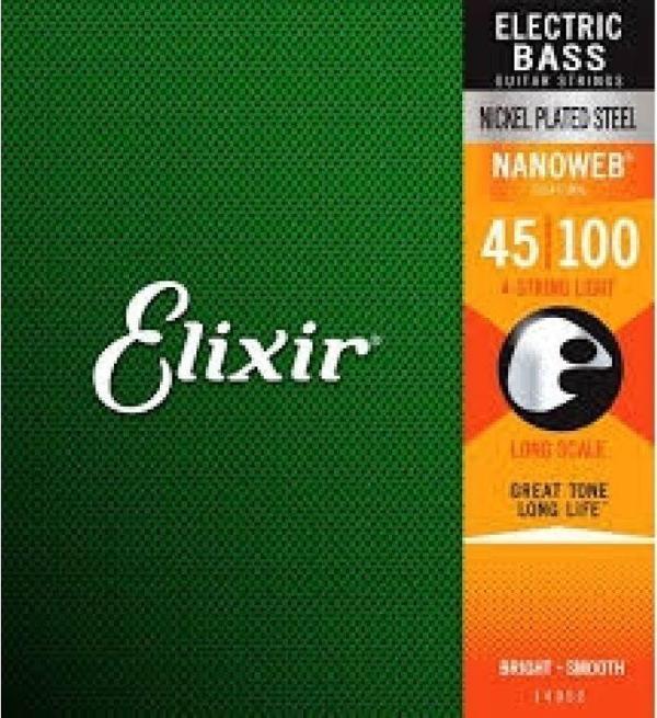 Elixir 14052 Nanoweb Light 4 Telli Bas Gitar Teli (45-100) - Image 1