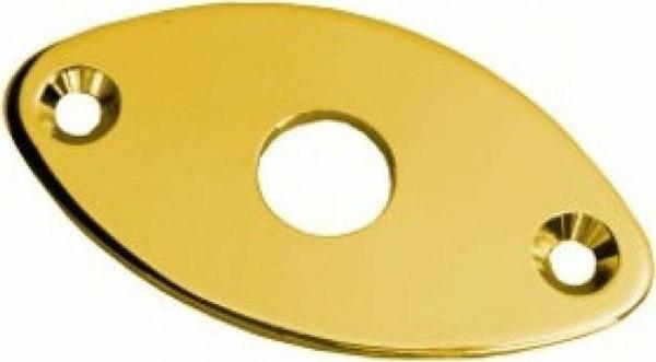 Dr Parts JP1/GD Oval Metal Jack Plate (Gold) - Image 1