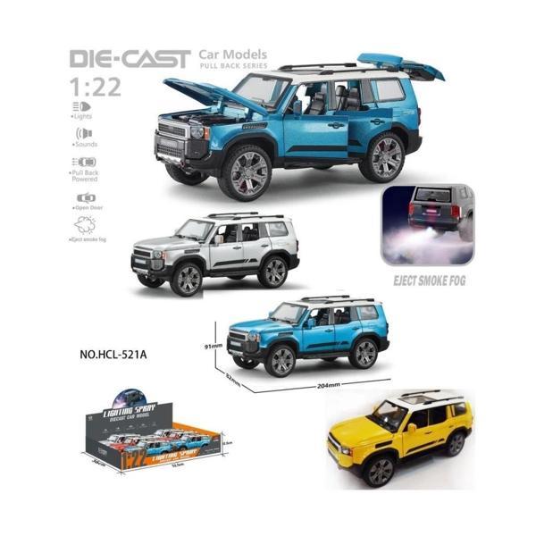 BFS   HCL-521A Çek Bırak 1:22 Sesli Ve Işıklı Buharlı Metal Jeep - Image 1