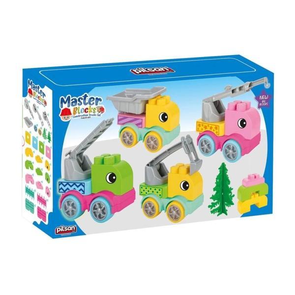 BFS 03 607 MASTER BLOKLAR İNŞAAT KAMYONLARI SETİ - Image 1