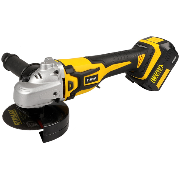 RTRMAX KÖMÜRSÜZ AKÜLÜ AVUÇ TAŞLAMA 115 MM 2*4 AH AKÜ  X-LİON - Image 1