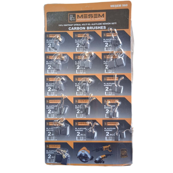 MEŞEM MATKAP SPİRAL HİLTİ KÖMÜR SETİ 16 PARÇA 960 - Image 1