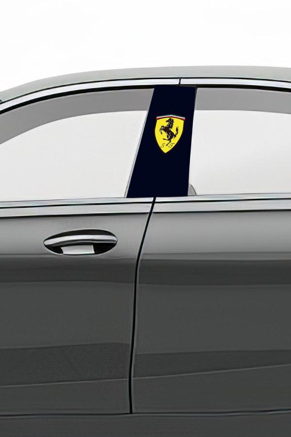 Araç Kapı Direk Kaplama Folyosu Desenli (Sağ Sol Takım) (2 Adet) - 22x50 Cm - Image 1