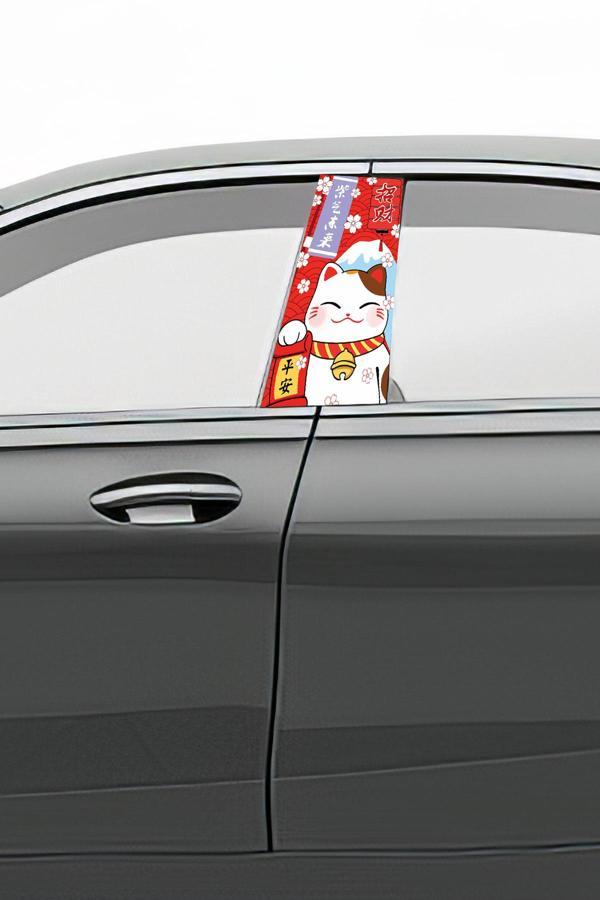 Araç Kapı Direk Kaplama Folyosu Desenli (Sağ Sol Takım) (2 Adet) - 22x50 Cm - Image 1