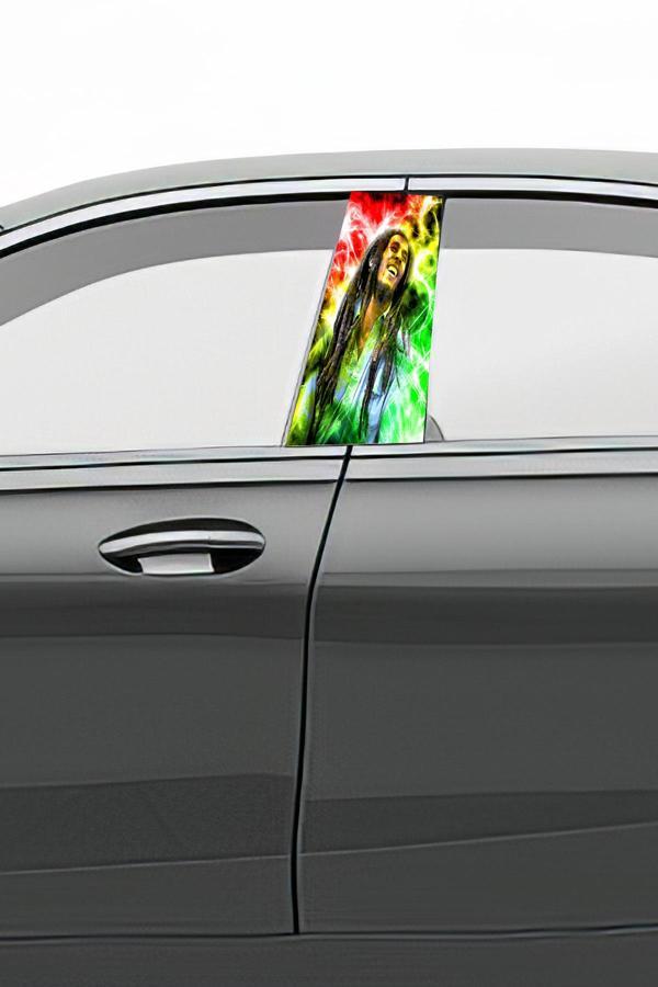 Araç Kapı Direk Kaplama Folyosu Desenli (Sağ Sol Takım) (2 Adet) - 22x50 Cm - Image 1