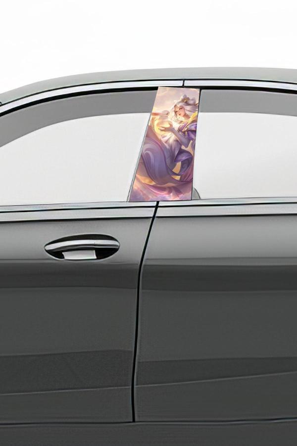 Araç Kapı Direk Kaplama Folyosu Desenli (Sağ Sol Takım) (2 Adet) - 22x50 Cm - Image 1