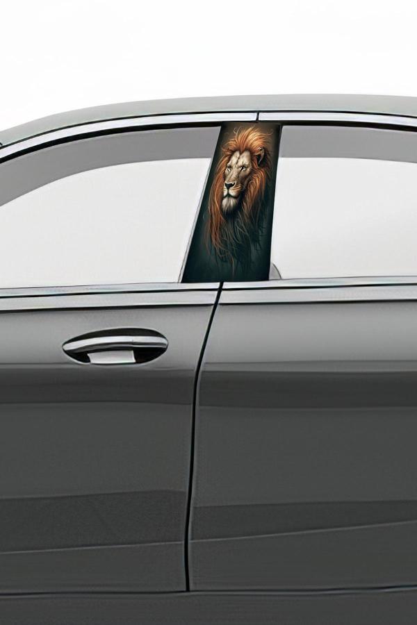 Araç Kapı Direk Kaplama Folyosu Desenli (Sağ Sol Takım) (2 Adet) - 22x50 Cm - Image 1