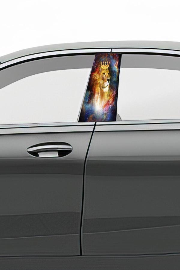 Araç Kapı Direk Kaplama Folyosu Desenli (Sağ Sol Takım) (2 Adet) - 22x50 Cm - Image 1