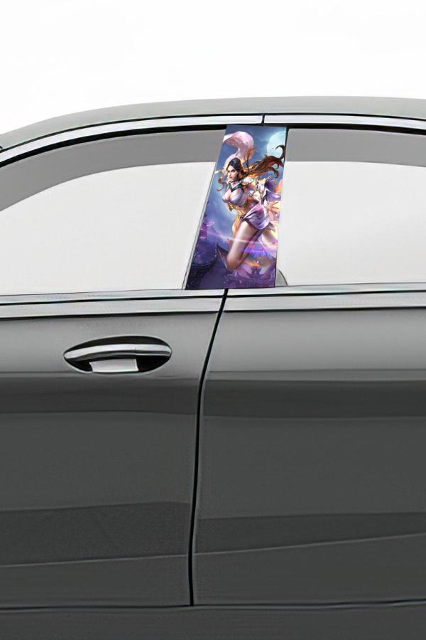 Araç Kapı Direk Kaplama Folyosu Desenli (Sağ Sol Takım) (2 Adet) - 22x50 Cm - Image 1