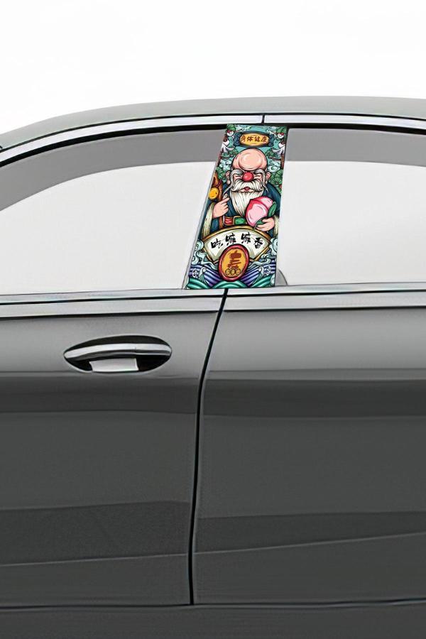 Araç Kapı Direk Kaplama Folyosu Desenli (Sağ Sol Takım) (2 Adet) - 22x50 Cm - Image 1