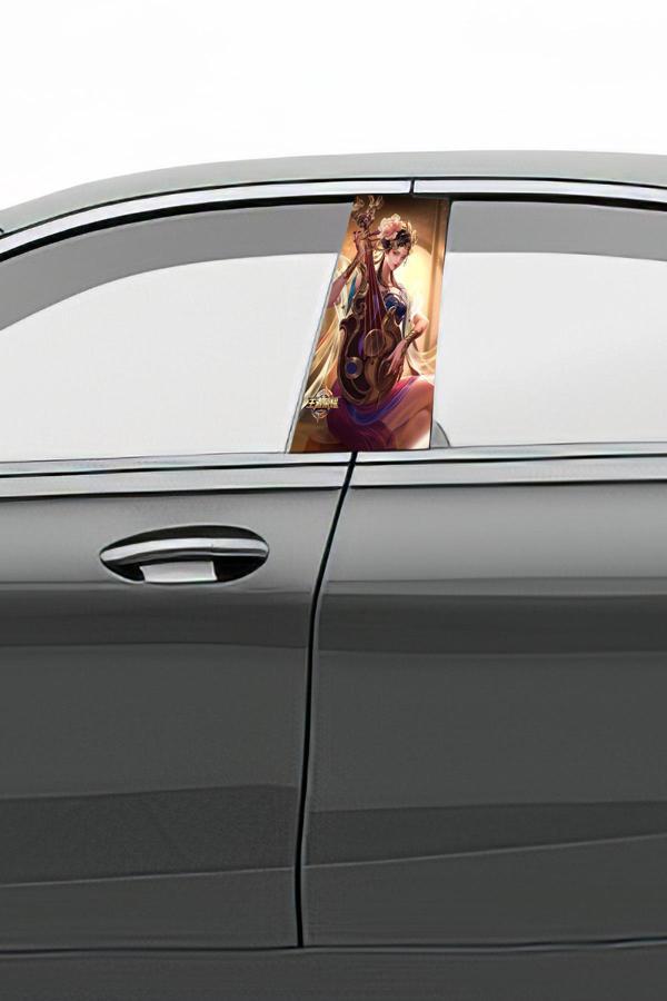 Araç Kapı Direk Kaplama Folyosu Desenli (Sağ Sol Takım) (2 Adet) - 22x50 Cm - Image 1