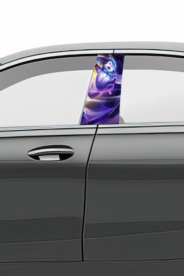 Araç Kapı Direk Kaplama Folyosu Desenli (Sağ Sol Takım) (2 Adet) - 22x50 Cm - Image 1