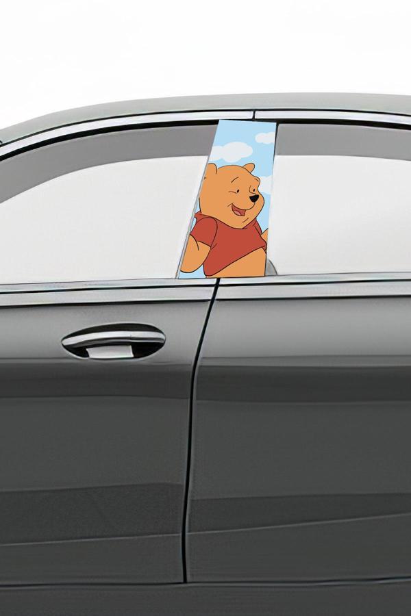 Araç Kapı Direk Kaplama Folyosu Desenli (Sağ Sol Takım) (2 Adet) - 22x50 Cm - Image 1