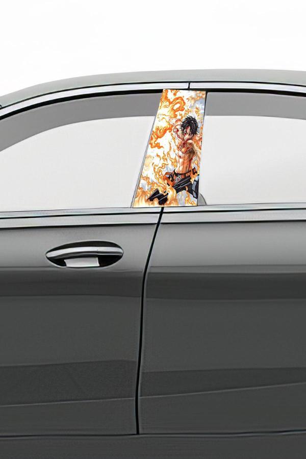 Araç Kapı Direk Kaplama Folyosu Desenli (Sağ Sol Takım) (2 Adet) - 22x50 Cm - Image 1