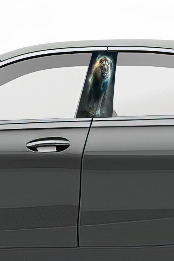 Araç Kapı Direk Kaplama Folyosu Desenli (Sağ Sol Takım) (2 Adet) - 22x50 Cm - Image 1