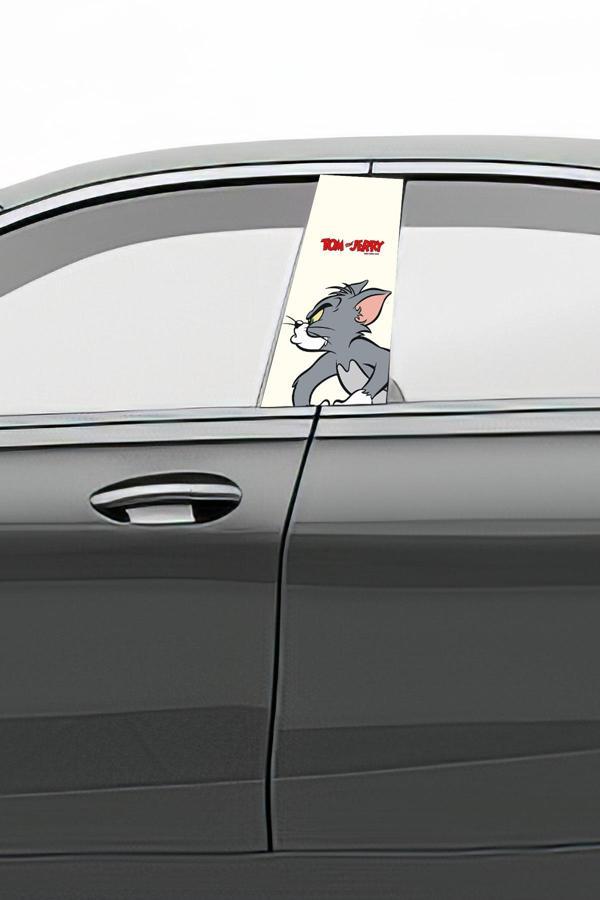 Araç Kapı Direk Kaplama Folyosu Desenli (Sağ Sol Takım)Uyumlu  (2 Adet) - 22x50 cm - Image 1