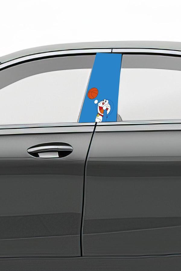 Araç Kapı Uyumlu  Direk Kaplama Folyosu Desenli (Sağ Sol Takım) (2 Adet) - 22x50 Cm - Image 1