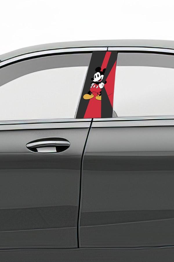 Araç Kapı Direk Kaplama Folyosu Desenli  Sağ Sol Takım 2 Adet  22x50 cm - Image 1