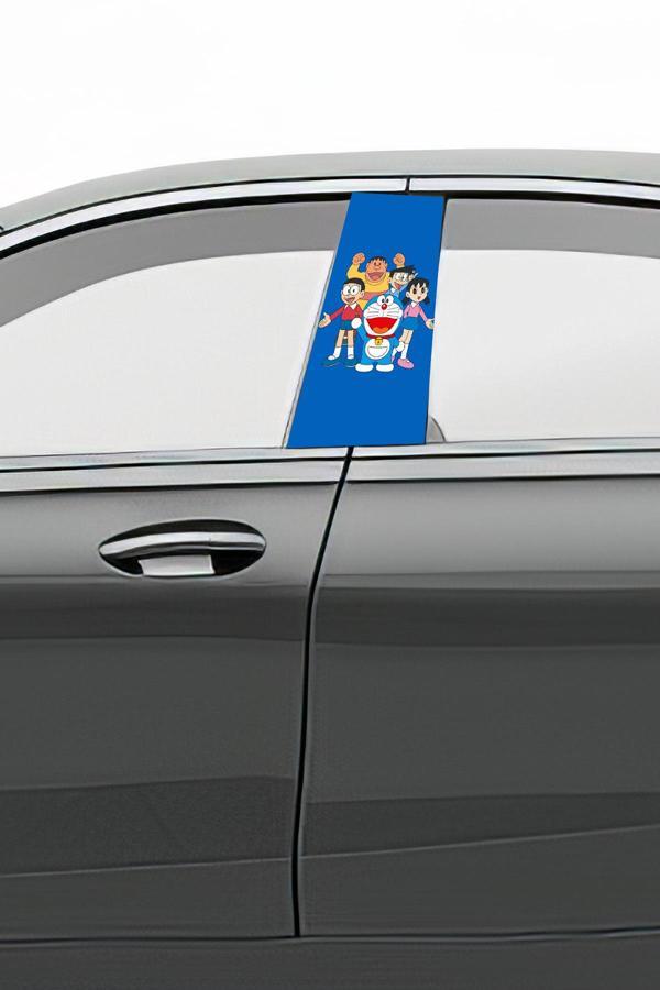 Araç Kapı Direk Kaplama Folyosu Desenli  Sağ Sol Takım 2 Adet  22x50 cm - Image 1