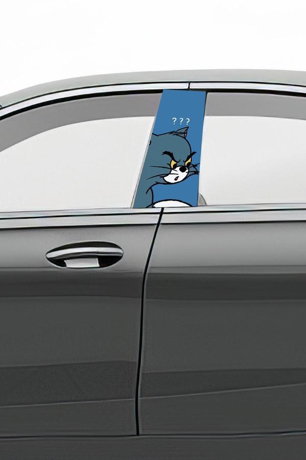 Araç Kapı Direk Kaplama Folyosu Desenli (Sağ Sol Takım) (2 Adet) - 22x50 Cm - Image 1