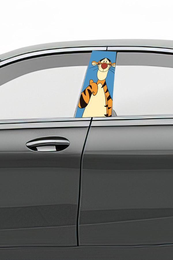 Araç Kapı Direk Kaplama Folyosu Desenli (Sağ Sol Takım) (2 Adet) - 22x50 Cm - Image 1