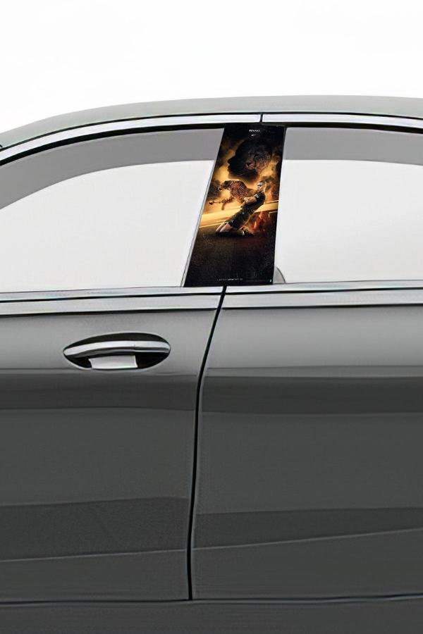 Araç Kapı Direk Kaplama Folyosu Desenli (Sağ Sol Takım) (2 Adet) - 22x50 Cm - Image 1