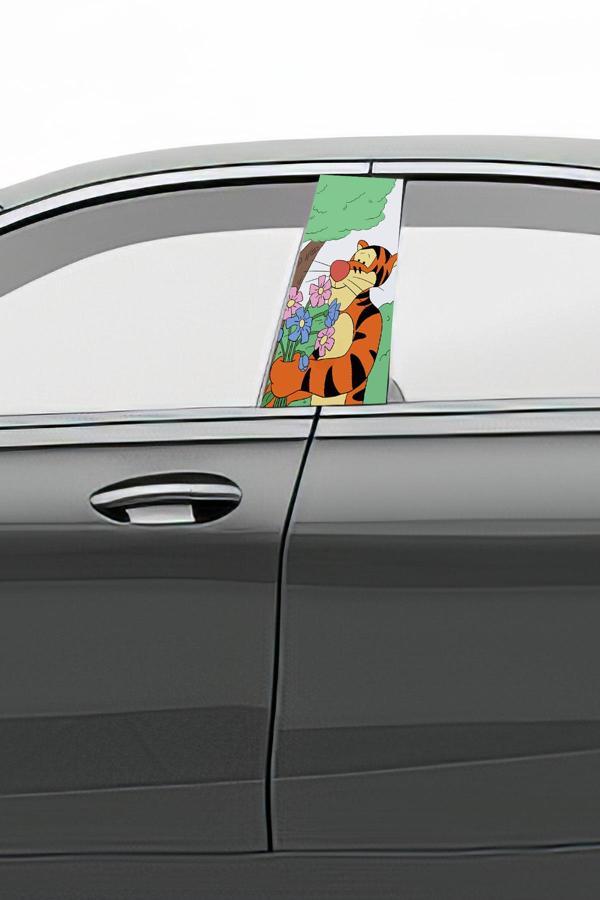 Araç Kapı Direk Kaplama Folyosu Desenli (Sağ Sol Takım) (2 Adet) - 22x50 Cm - Image 1