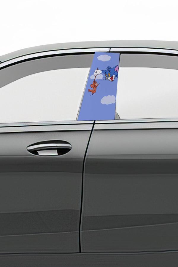 Araç Kapı Direk Kaplama Folyosu Desenli (Sağ Sol Takım) (2 Adet) - 22x50 Cm - Image 1