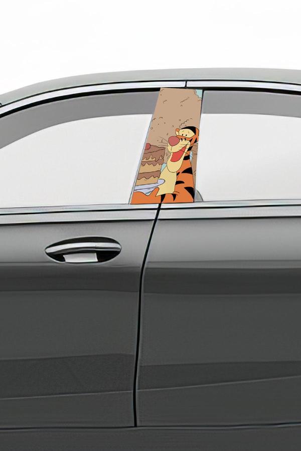 Araç Kapı Direk Kaplama Folyosu Desenli (Sağ Sol Takım) (2 Adet) - 22x50 Cm - Image 1