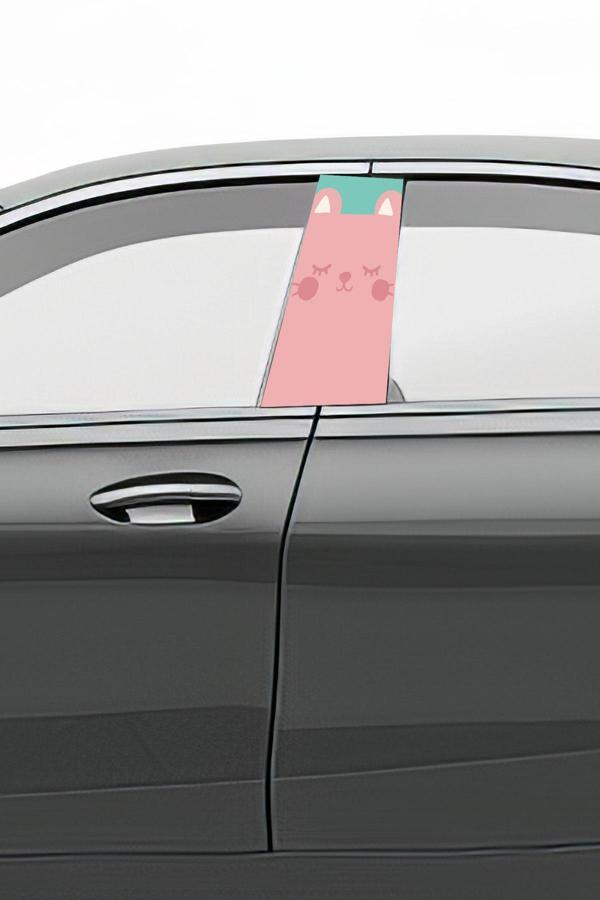 Araç Kapı Direk Kaplama Folyosu Desenli (Sağ Sol Takım) (2 Adet) - 22x50 Cm - Image 1