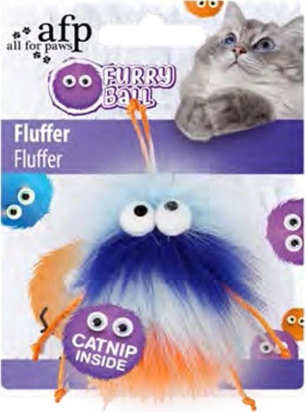 Afp Furry Ball-Fluffer Catnipli - Beyaz 15X8X3,5 Cm - Image 1