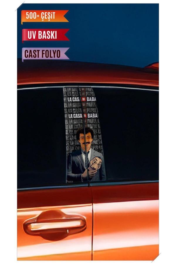 Araç Kapı Direk Kaplama Folyosu Müslüm Gürses Desenli (Sağ Sol Takım) (2 Adet) - 22x50 Cm - Image 1