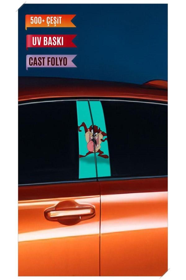 Araç Kapı Direk Kaplama Folyosu Tazmanya Desenli (Sağ Sol Takım) (2 Adet) - 22x50 Cm - Image 1