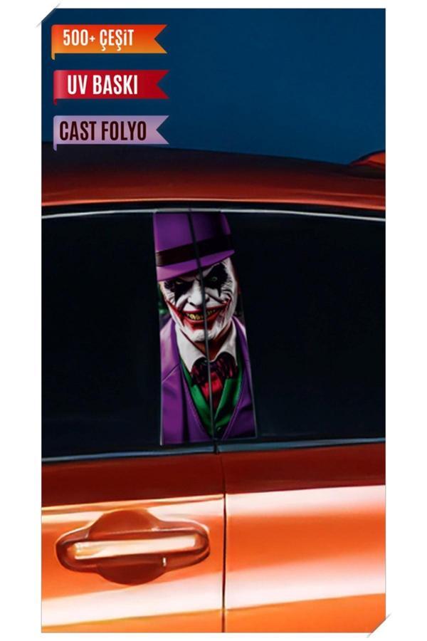 Araç Kapı Direk Kaplama Folyosu Joker Desenli (Sağ Sol Takım) (2 Adet) - 22x50 Cm - Image 1