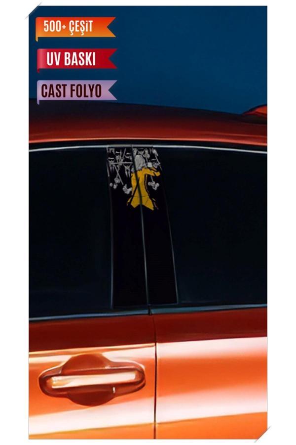 Araç Kapı Direk Kaplama Folyosu Kill Bill Desenli (Sağ Sol Takım) (2 Adet) - 22x50 Cm - Image 1