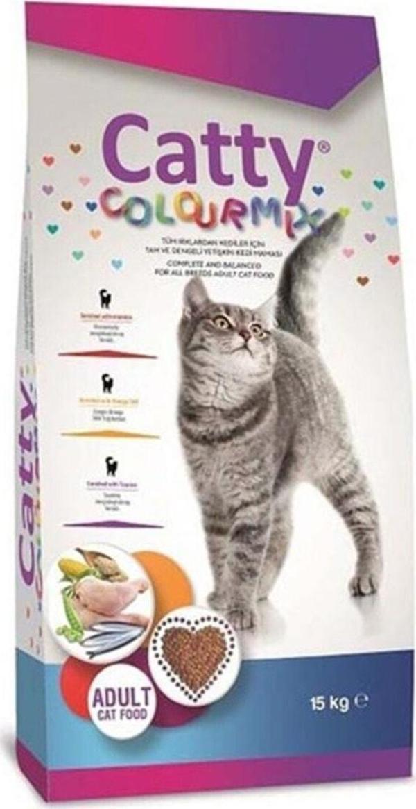 Catty Colour Mix Yetişkin Kedi Maması 15 Kg - Image 1
