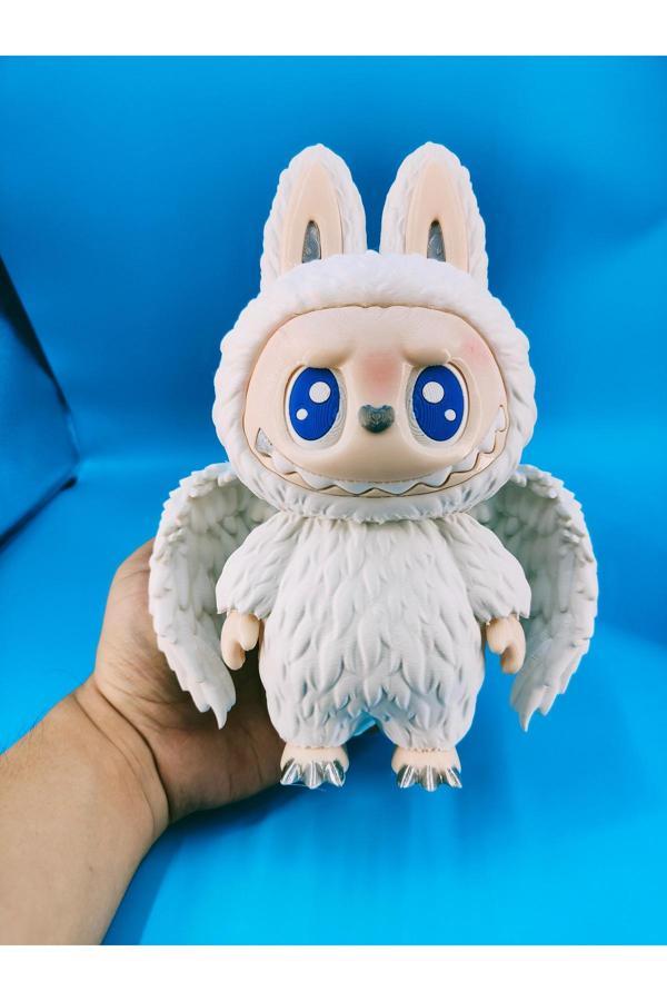 Üç Boyutlu Haller Beyaz Melek Labubu 21 Cm - Image 1