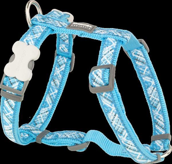 Reddingo Flanno Desenli Turkuaz Köpek Göğüs Tasması S /15mm - Image 1