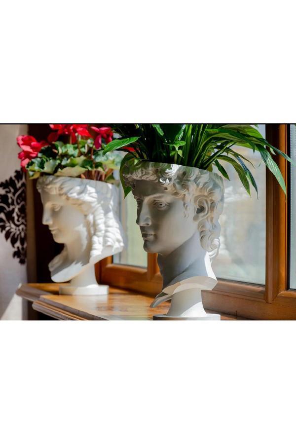 Üç Boyutlu Haller Roma Tarzı Büstü Saksı - Image 1