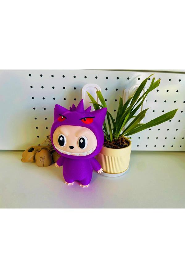 Üç Boyutlu Haller Özel Tasarım Gengar X Labubu Figürü 20 Cm - Image 1
