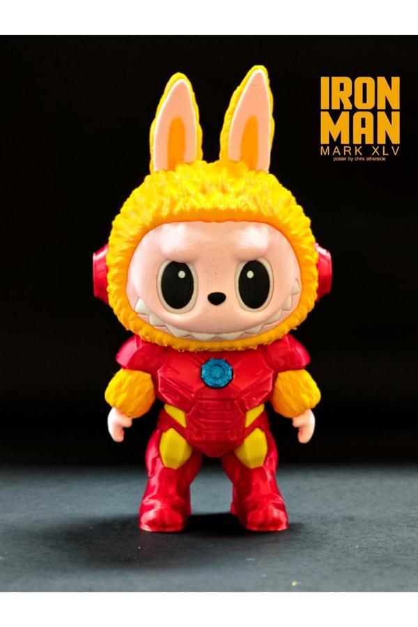 Üç Boyutlu Haller Özel Tasarım Ironman Labubu Figürü - Image 1