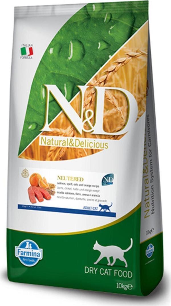 N&D Ocean Neutered Az Tahıllı Somonlu Kısırlaştırılmış Kedi Maması 10 Kg - Image 1