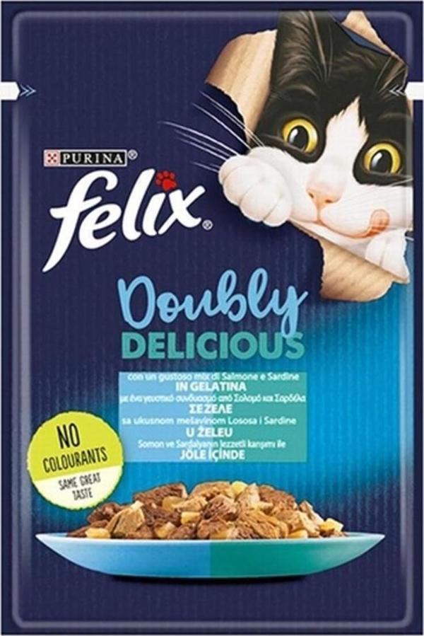 Felix Somonlu & Sardalyalı Yetişkin Kedi Konservesi 26 Adet 85 Gr - Image 1