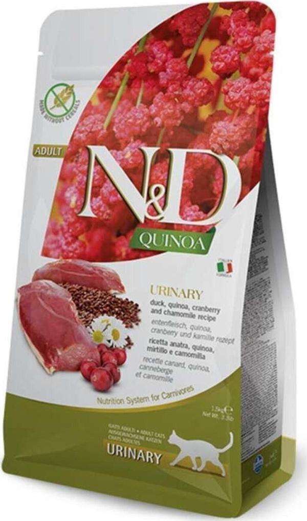 N&D Quinoa Tahılsız Urinary Ördek Kedi Maması, 1,5 Kg - Image 1