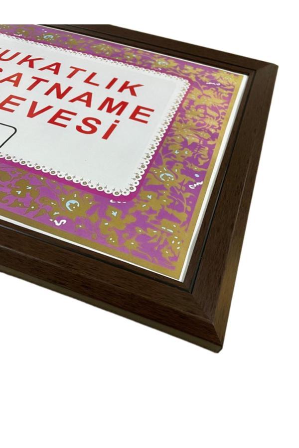 İpek Sanatsal Avukatlık Ruhsat Çerçevesi - 33X48 - Hakiki Camlı Ruhsat Çerçevesi - Image 1