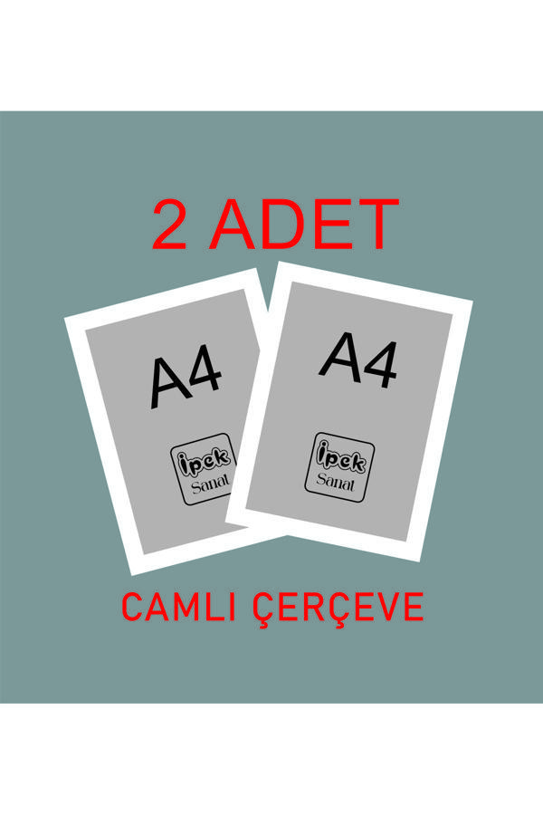 İpek Sanatsal A4 Ebatında Camlı Çerçeve Beyaz Renk - Image 1