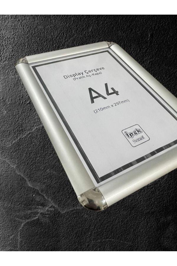 İpek Sanatsal A4 Ebatında (5'Li Avantajlı Paket) “Alüminyum” Pratik Aç Kapa Rondo Köşeli Çerçeve - Image 1