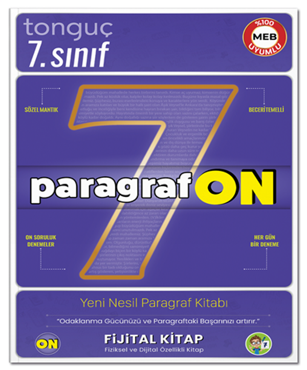 Tonguç 7. Sınıf ParagrafON Fijital Yeni Nesil Paragraf Kitabı Tonguç Akademi - Tonguç Akademi - Image 1