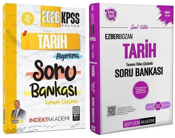 Pegem + İndeks 2026 KPSS Tarih Ezberbozan Soru Bankası 2 li Set - Aydın Yüce Pegem + İndeks Akademi Yayınları - Pegem Akademi Yayıncılık - Image 1